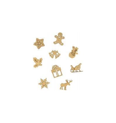 BTE 45MINI DECO BOIS BRUT NOEL