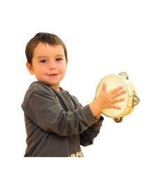 TAMBOURIN PEAU + CYMBAL D.15CM