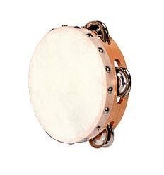TAMBOURIN PEAU + CYMBAL D.15CM 2