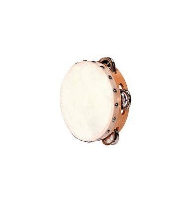 TAMBOURIN PEAU + CYMBAL D.15CM