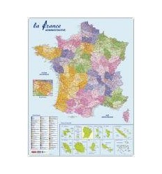 CARTE SOUPLE MURALE FRANCE DPT