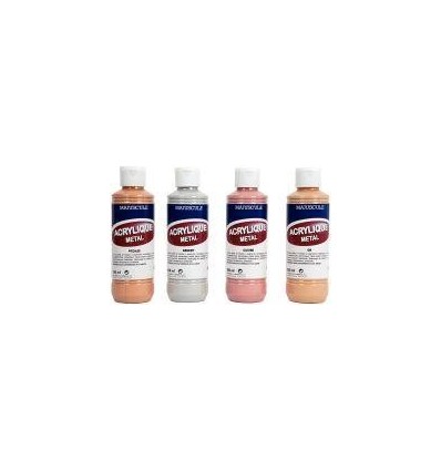 LOT 4 FL 250ML ACRYL METAL ASS