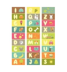 LOT 3 BANDES ALPHABET 150CM