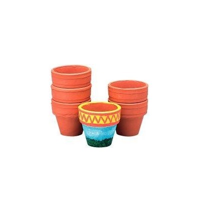 LOT 5 POT TERRE CUITE DIA9CM