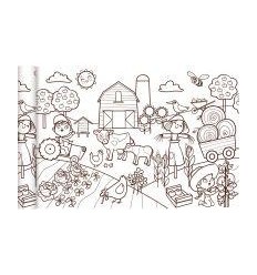 RL FRESQUE A COLORIER LA FERME