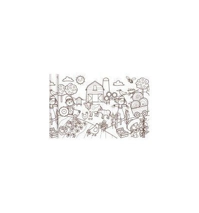 RL FRESQUE A COLORIER LA FERME