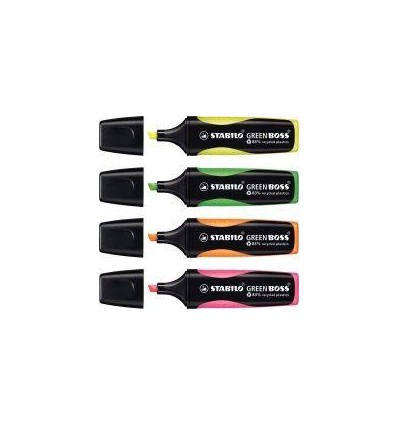 POCH 4 SURLIGNEURS GREENBOSS