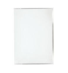 Ardoise blanche effaçable à sec sans entourage, qualité économique 1 face  unie / 1 face seyes Dimensions : 18x25 cm