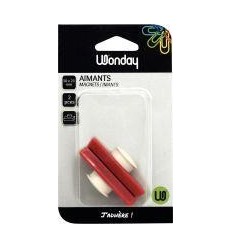 BL  2PUNAISE MAGN 20X53 ROUGE