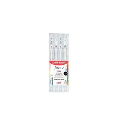POCH 4 STYLOS GEL SIGNO BLANC