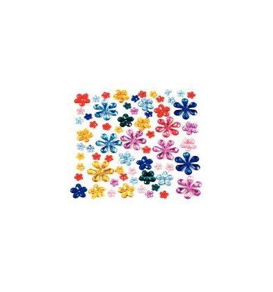 SAC 200 CABOCHONS FLEURS ASS