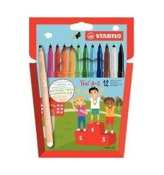 POCH 12 FEUTRES TRIO AZ ASS 2