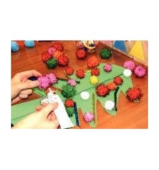 SAC 200 POMPONS METALLISES ASS