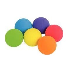 LOT 6BALLE REBONDISSANTE D.6CM 2
