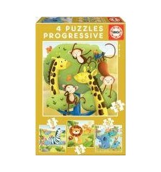 BTE 4 PUZZ PROG SAVANE 16X16CM