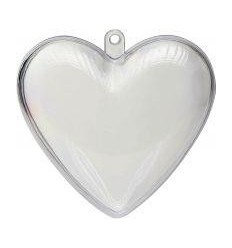 LOT 5 COEURS PLASTIQUE 6CM 2