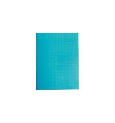 Piqûre 96 pages, couverture en polypropylène, format 24x32 cm, seyès,  coloris bleu