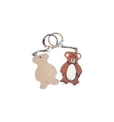 LOT 10 PORTE CLE BOIS ANIMAUX