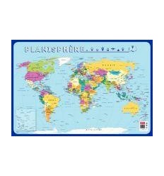 POSTER PVC 76X52 CARTE MONDE