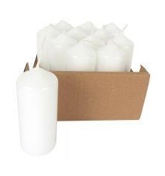 LOT 12 BOUGIES BLC 10CM D4CM