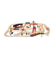 CIRCUIT TRAIN EN BOIS 132 PCS 2