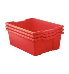 LOT 3BAC PLASTIQUE GM ROUGE
