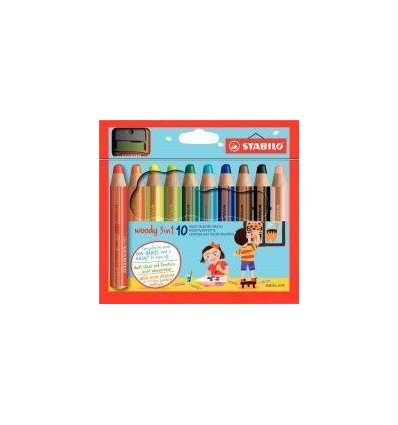 ETUI 10CRAYON COUL WOODY+ TAIL