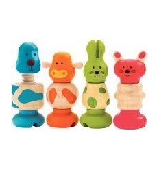 VIS ANIMO BOIS H.10CM 12PCS 2