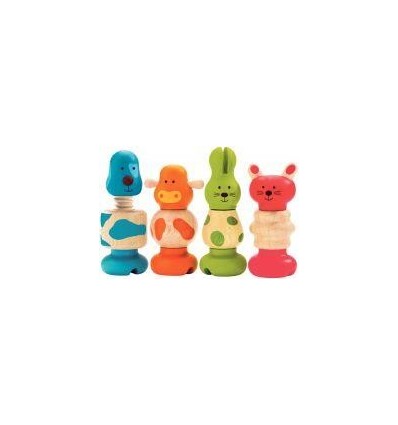 VIS ANIMO BOIS H.10CM 12PCS
