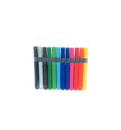 POCH 12 FEUTRES PTE LARGE ASS