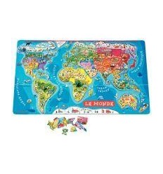 PUZZLE 92P MONDE MAGNETIQUE