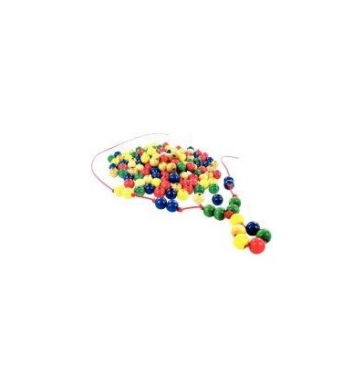 SEAU 1000PERLE BOIS D10MM ASS