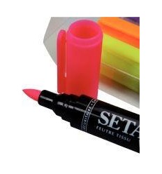 POCHETTE 6 FEUTRE TEXTIL FLUO 2