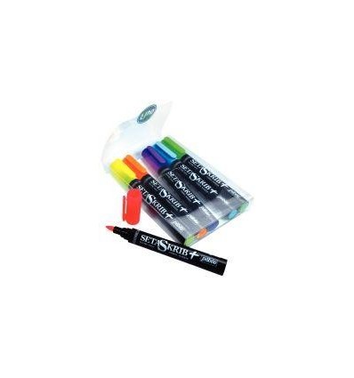 POCHETTE 6 FEUTRE TEXTIL FLUO