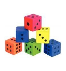 LOT 6 DES MOUSSE PVC 7,5CM ASS