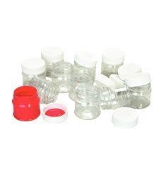 LOT 12 POTS VIDES 50ML+COUV 2