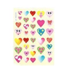 POCH 432 GOMMETTE COEUR/FLEUR