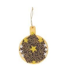 LOT 4 BOULES NOEL BOIS DIA11CM