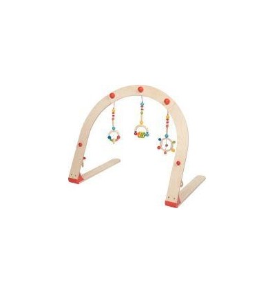 PORTIQ BOIS ARC EN CIEL+JOUETS