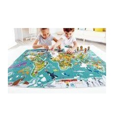 PUZZLE 100P+JEU TOUR DU MONDE 2