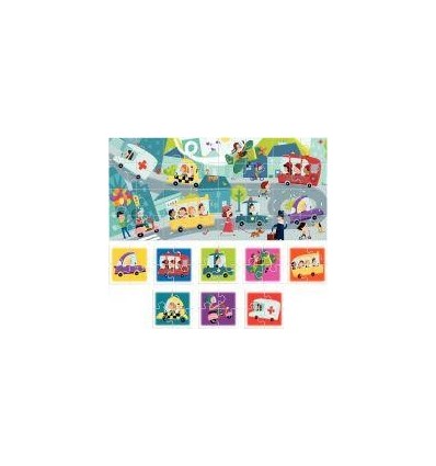 BTE 8 PUZZLES 4P LA VILLE 2EN1