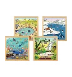 LOT 4 PUZZ BOIS 49P ANIMAUX