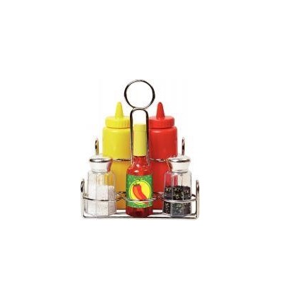 PORTE CONDIMENTS METAL 6P