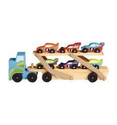 CAMION PORTE VOITURES EN BOIS