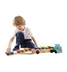 CAMION PORTE VOITURES EN BOIS 2