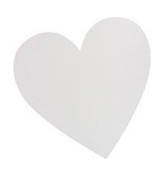 CARTON ENTOILE FORME COEUR