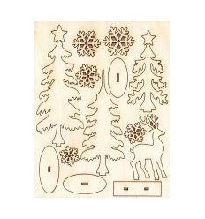 PLANCHE DECOR FORET NOEL BOIS