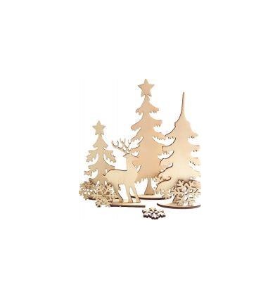 PLANCHE DECOR FORET NOEL BOIS