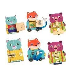 LOT 3 ANIMAUX BOIS LOCKTOU