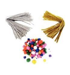 PACK ECO CHENILL/POMPON GLITER 2